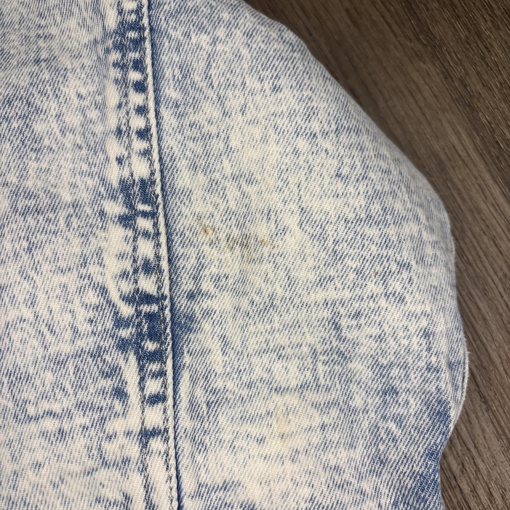 Gap Denim Jacket Women's Medium Blue Acid Wash Jean Sherpa Lined Trucker Retro - Picture 12 of 12